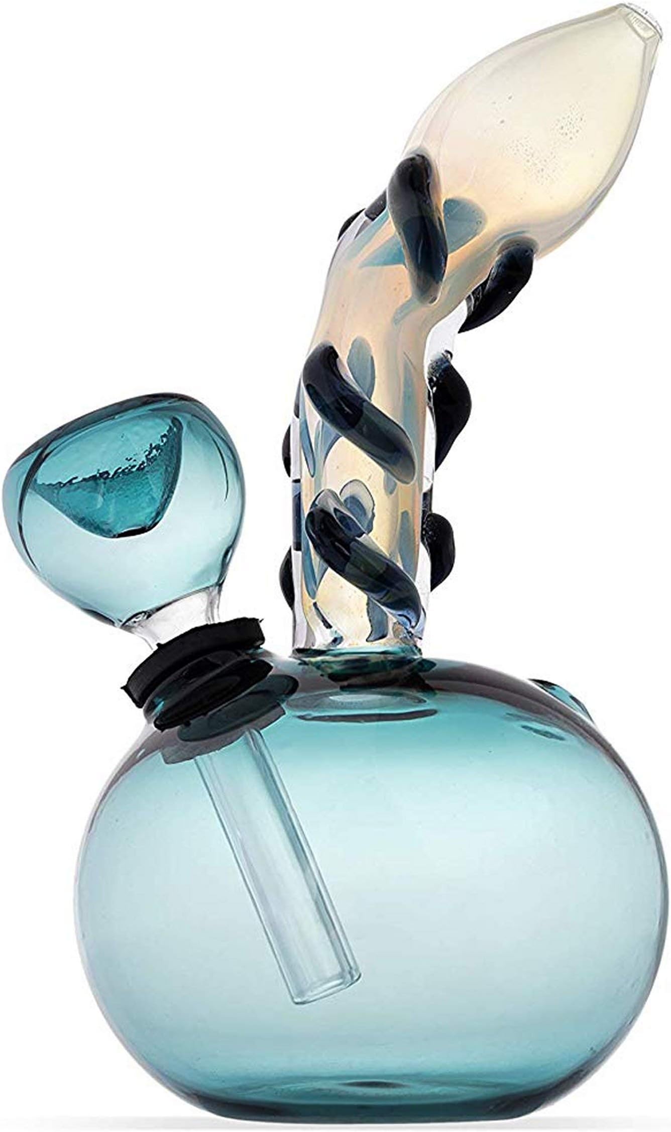 6.0" Glass Water Pipe Bong with Down Stem : Light Blue : LBB