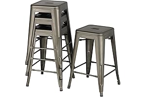 Yaheetech industrial bar stools set of 4