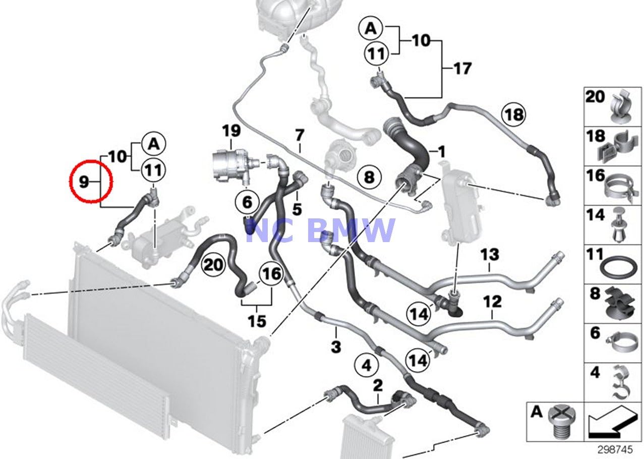 Amazon.com: BMW Genuine Cooling System Coolant Hose Coolant Hose 335i ...