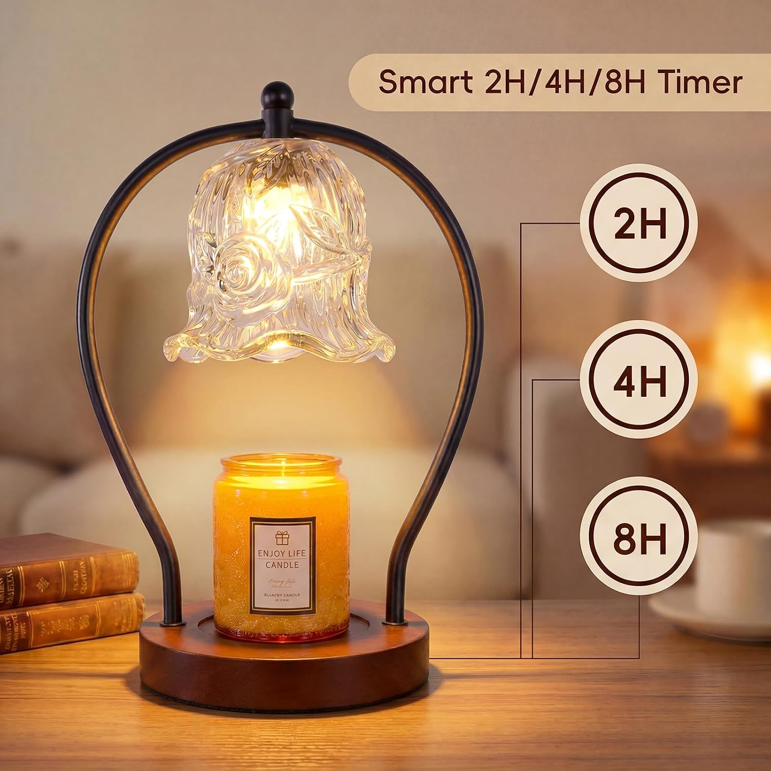 Candle Warmer Lamp with Timer & Dimmer, Candle Warmer for Jar Candles image 2