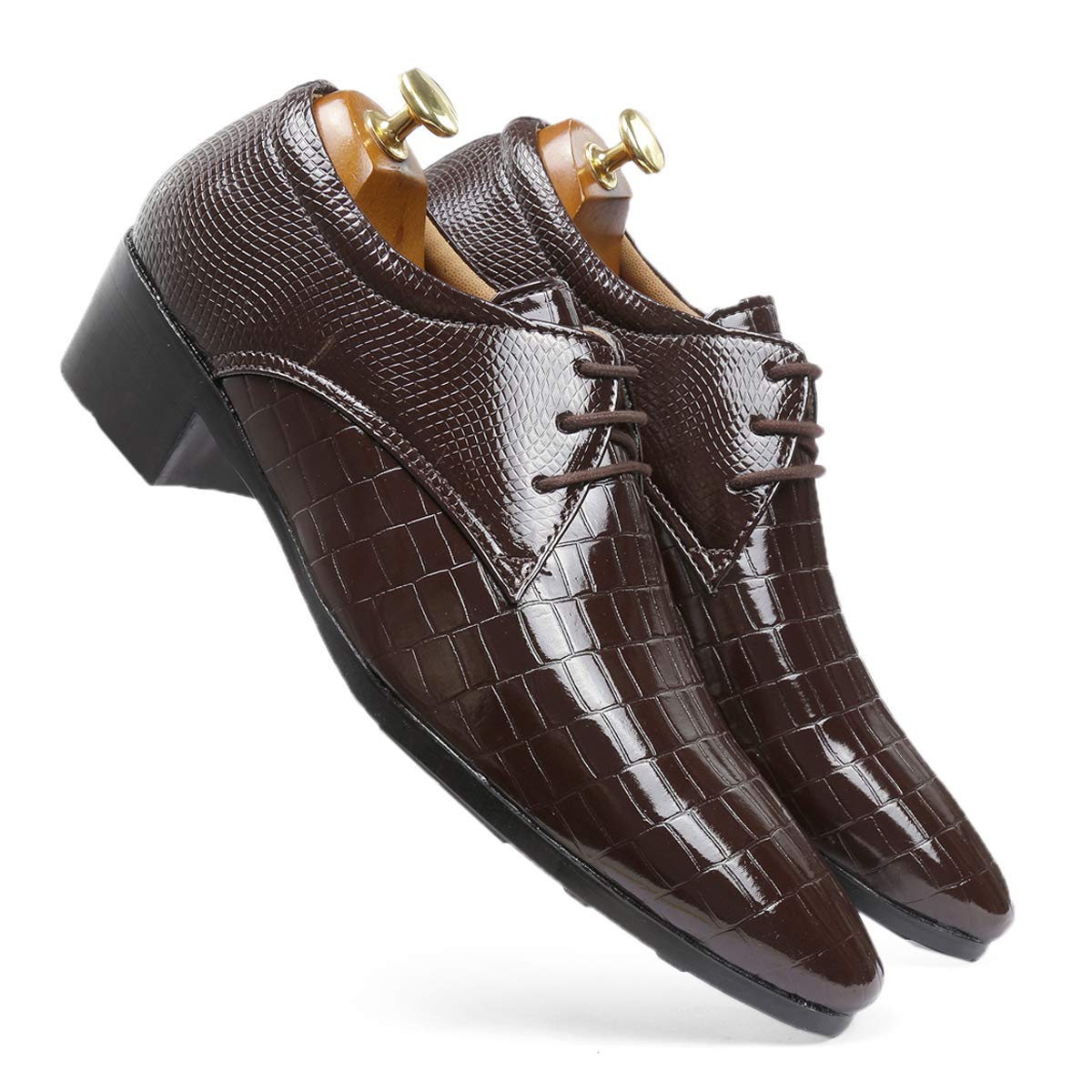 bxxy Men's 2" Height Increasing Patent Material Casual Formal Laceup, Derby Shoes with Pu Sole.-picture-54