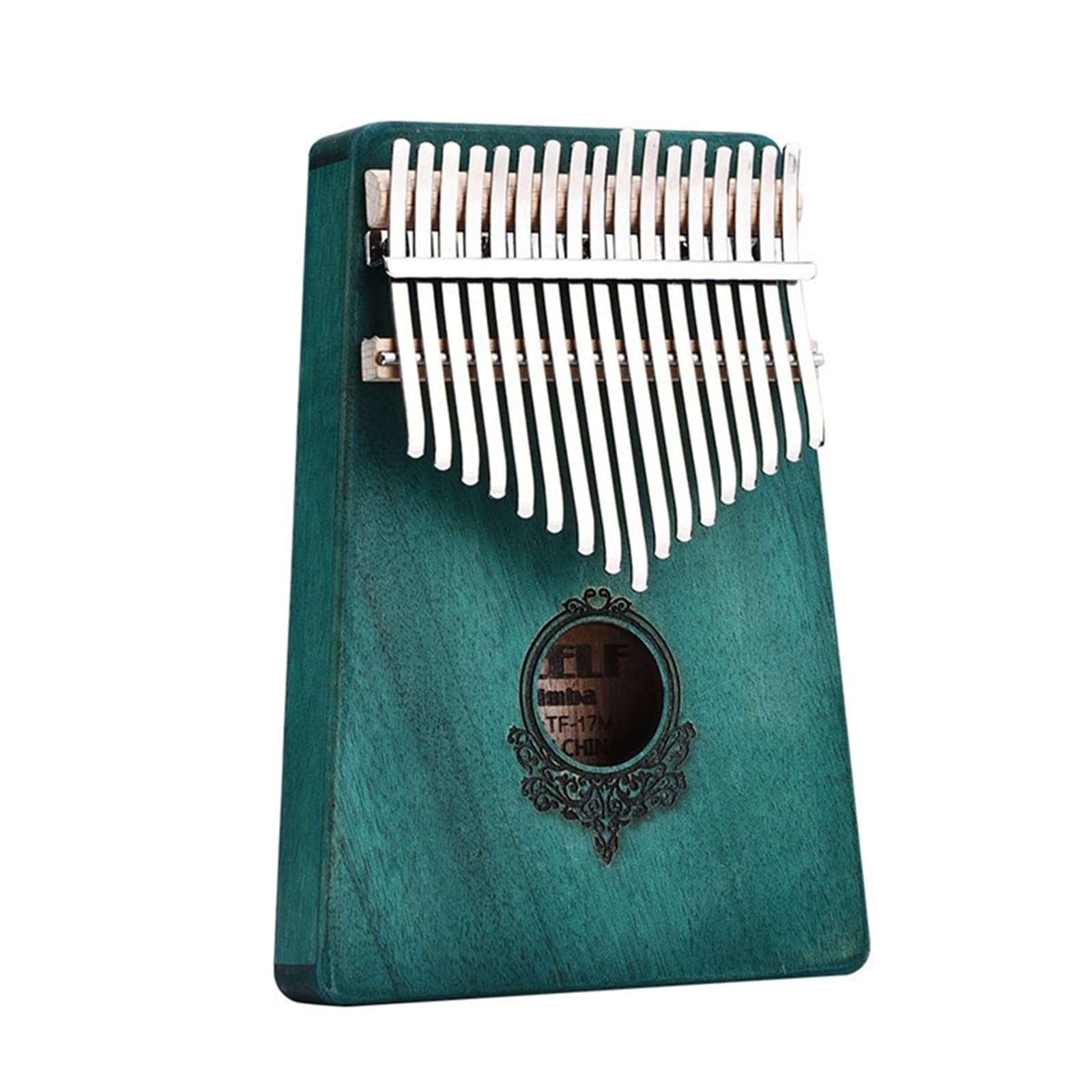 Finger Piano Kalimba Anfänger Finger Stahl Musikinstrument Tragbarer Handschutz 17-Ton Mahagoni Grün Volles Zubehör