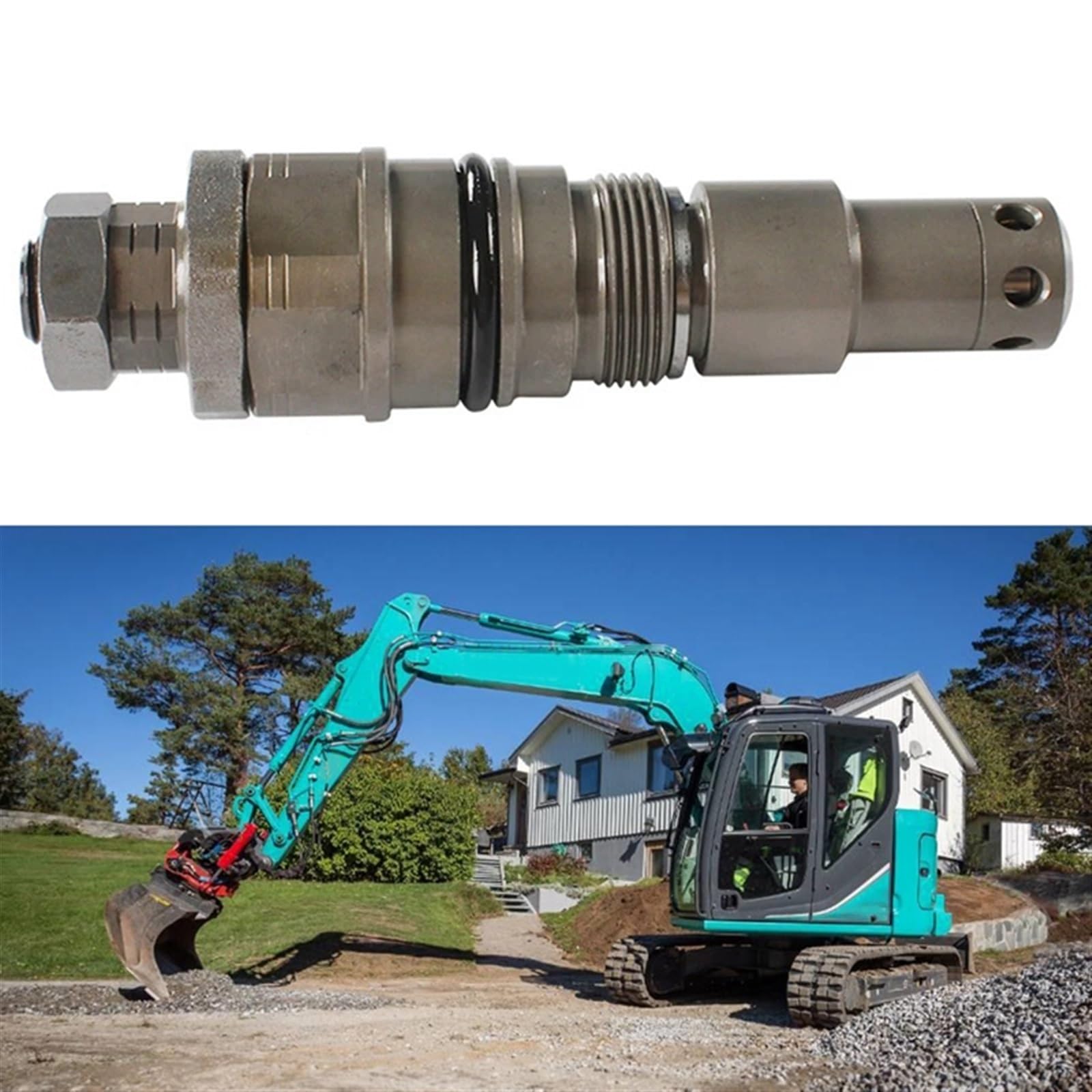 Válvula de alivio principal YN22V00001F1 YN22V00001F4 compatible con excavadora Kobelco SK200-6/8 SK230-6E Hitachi ZAX300 CAT E312