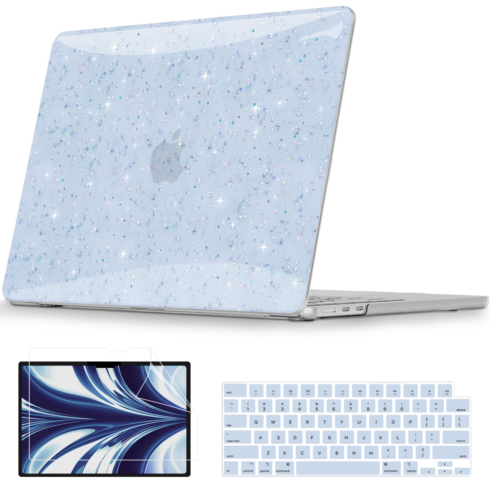 QJUZO Compatible With MacBook Air 13 Inch Case 2025 2024 2023