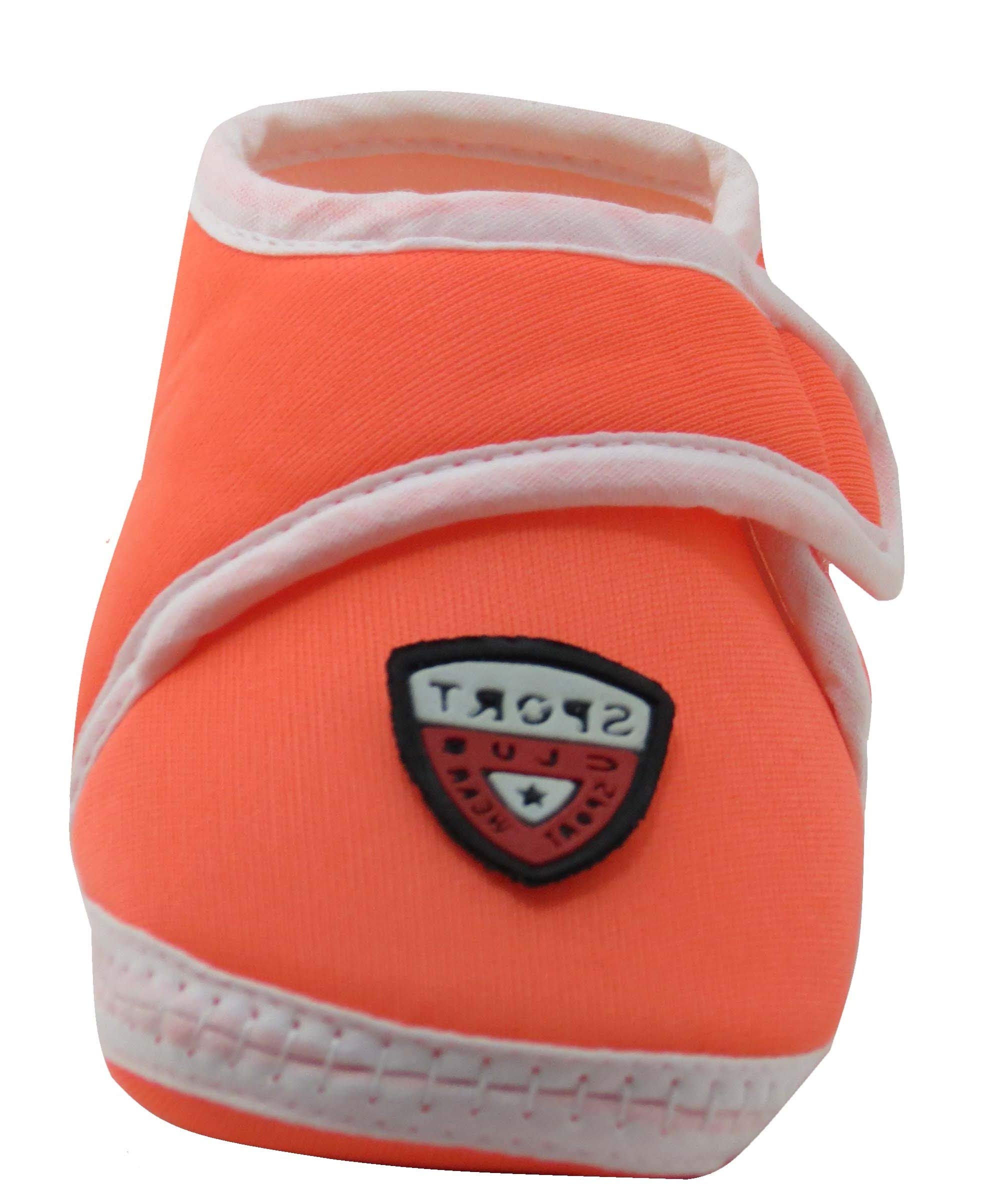 neska moda Unisex Baby Booties (White,Orange)-picture-32