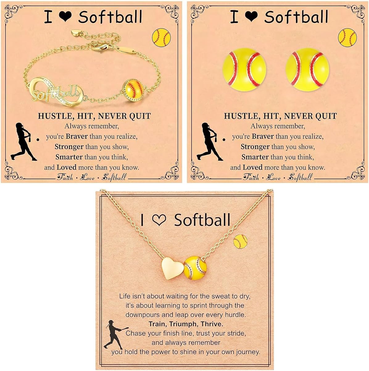 Juego de pulsera y collar con pendientes de voleibol/sóftbol/baloncesto, colgante 3D hipoalergénico para mujeres, hombres, fanáticos de los deportes, regalos para atletas, entrenadores y jugadores