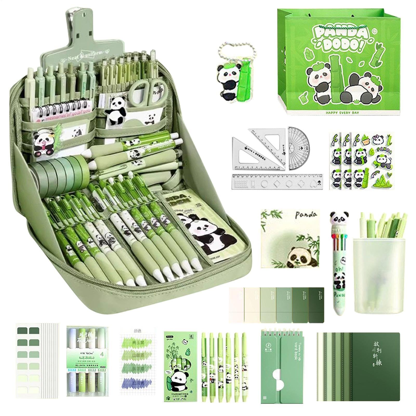Astuccio con set di cancelleria, grazioso pacchetto di articoli per la scuola, include nastro correttore e quaderno, perfetto per l'apprendimento, 34 x 24 x 6 cm