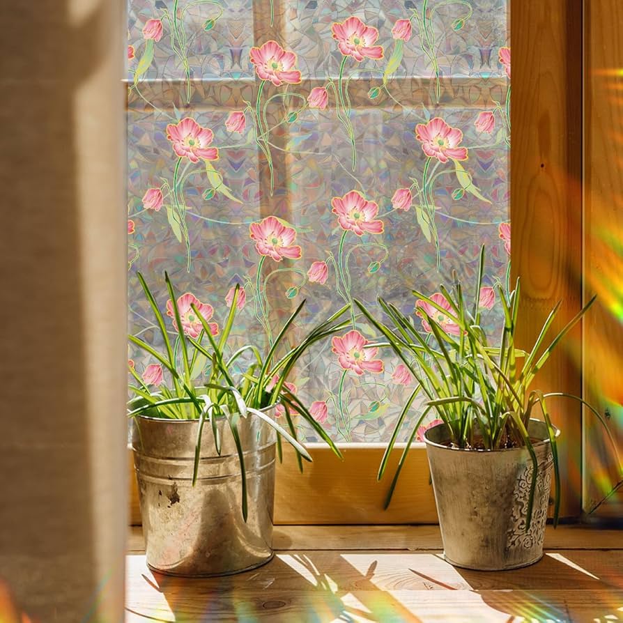 Amazon.com: Runtoo Rainbow Poppy Flower Window Clings 3D Amazon.com: Runtoo Rainbow Poppy Flower Window Clings 3D