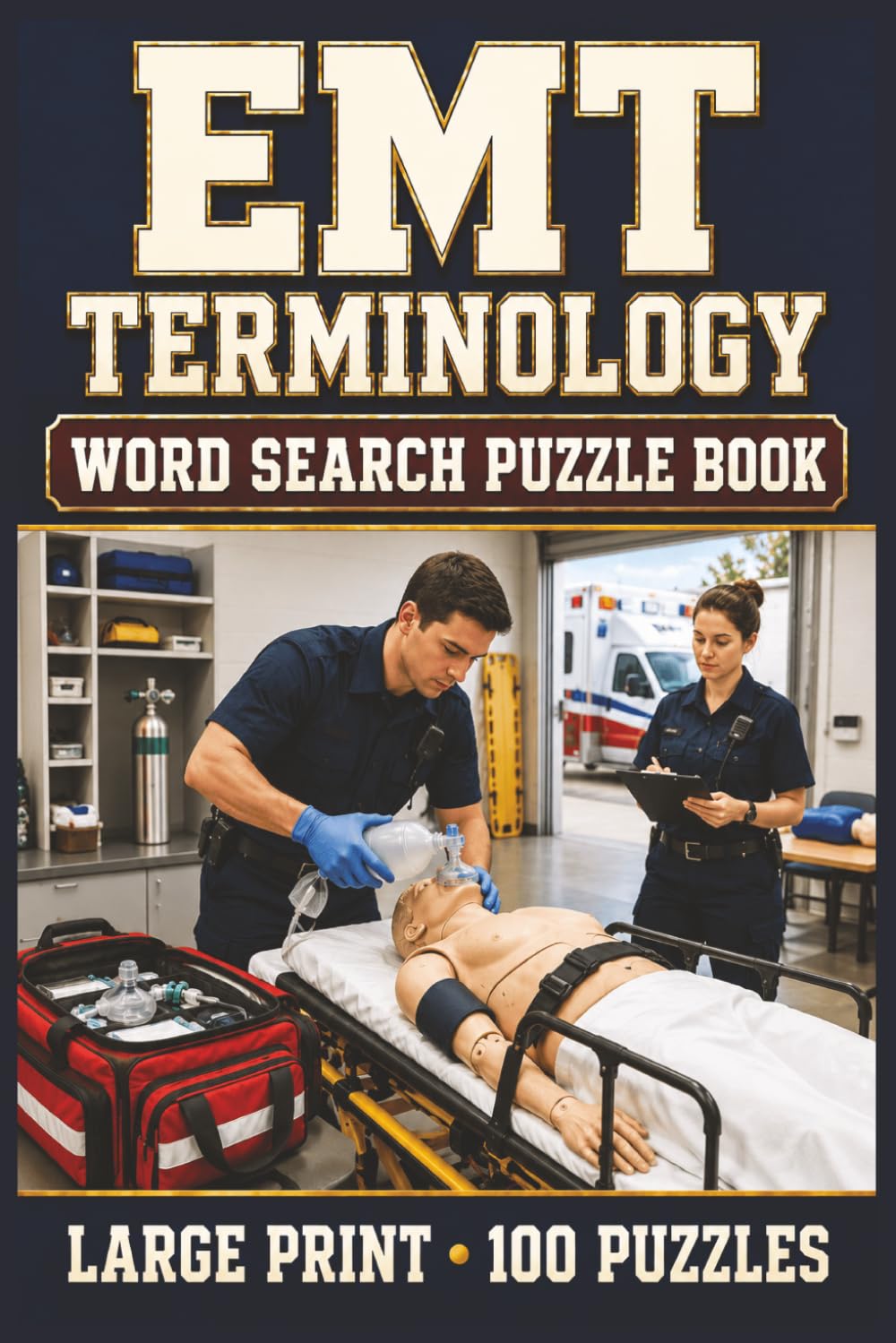 EMT Terminology Word Search Puzzle Book: Large Print Puzzle Collection with 100 Puzzles and 2000 Unique Words on Patient Assessment, Airway Management, and Trauma Care (First Responder Series)