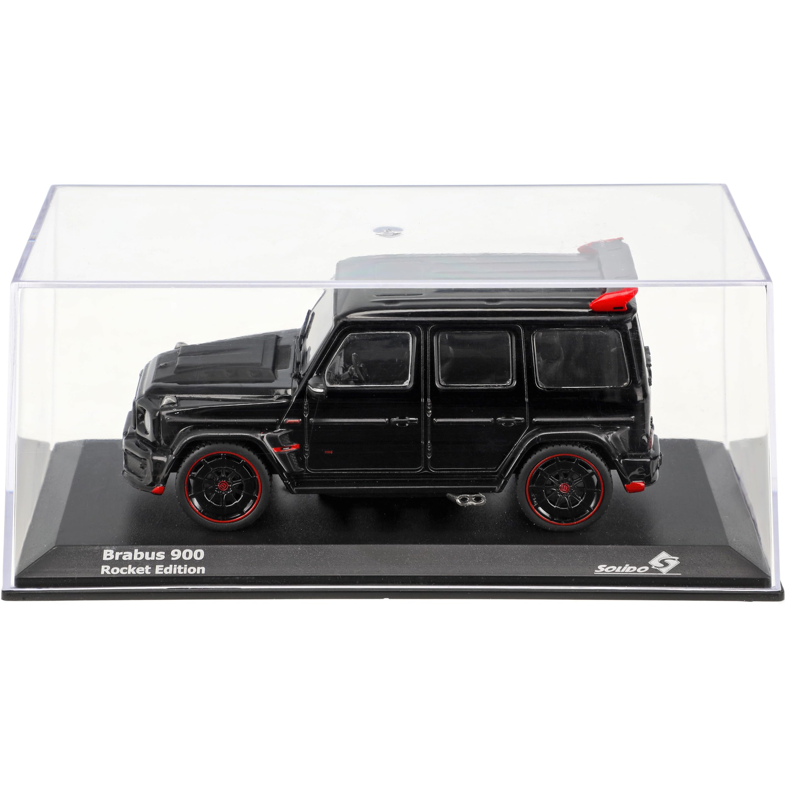 Defekte Vitrine Mercedes-B G-Klasse G63 W463 Schwarz Bra-Bus Rocket 900 Neue Generation Ab 2018 1/43 Solido Modell Auto
