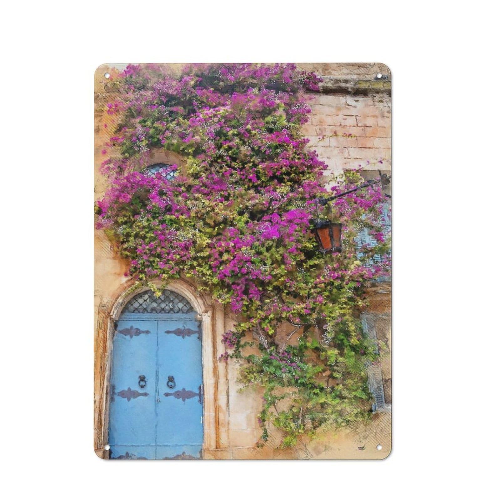 Junmoney Style-18 Metal Wall Sign 40X30cm Featuring Malta Mdina For Pub Or Café, Housewarming Wall Decor For People Furnishing Pub And Café