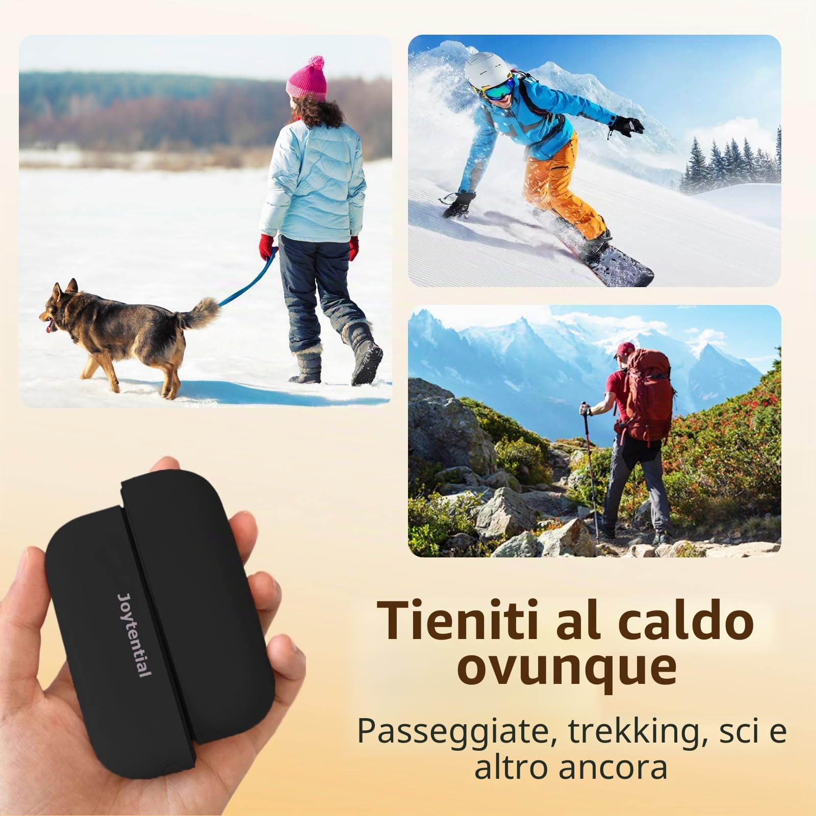 10000mAh Scaldamani Elettrico Ricaricabili, 2 in 1 Scalda Mani Portatile Magnetico, 3 Livelli di Calore, Scaldamani Tascabili per Outdoor Campeggio Sci, Regali per Donne e Uomini