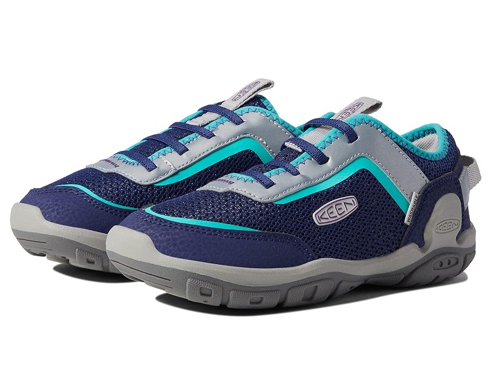 Keen Kids Knotch Tracer (Little Kid/Big Kid) (Blue Depths/Silver) Boy's Shoes International Shipping