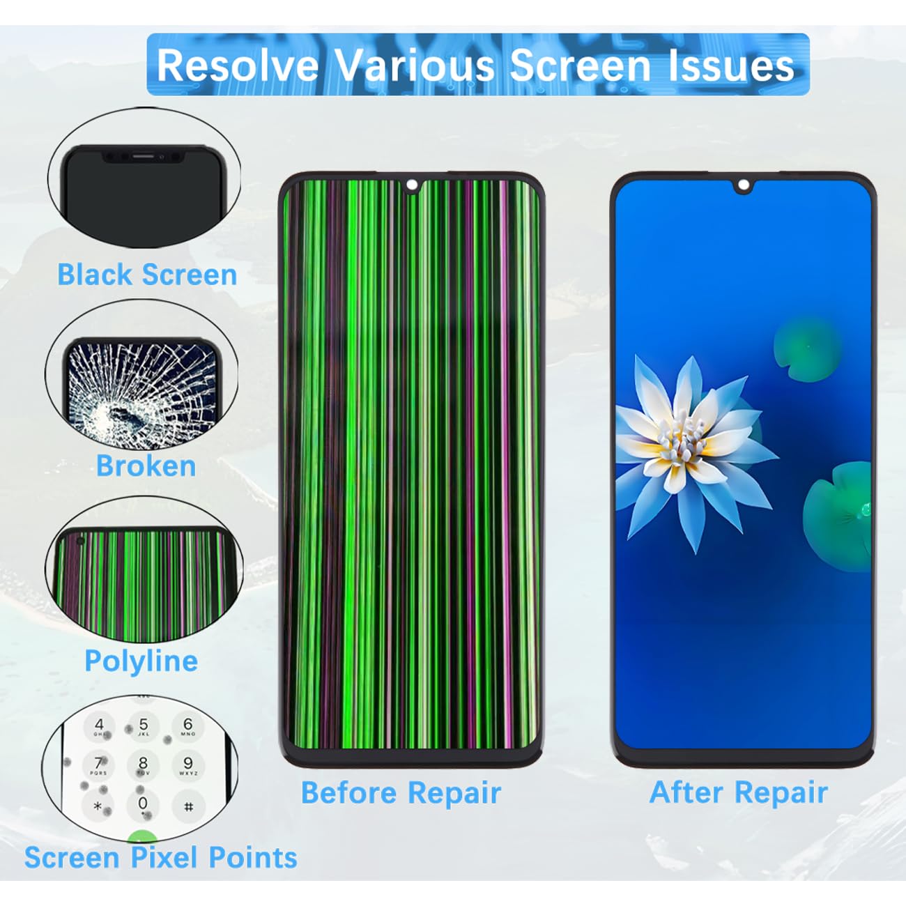 H&LYCYJ Schermo di ricambio per schermo LCD TCL 40 SE T610K con kit