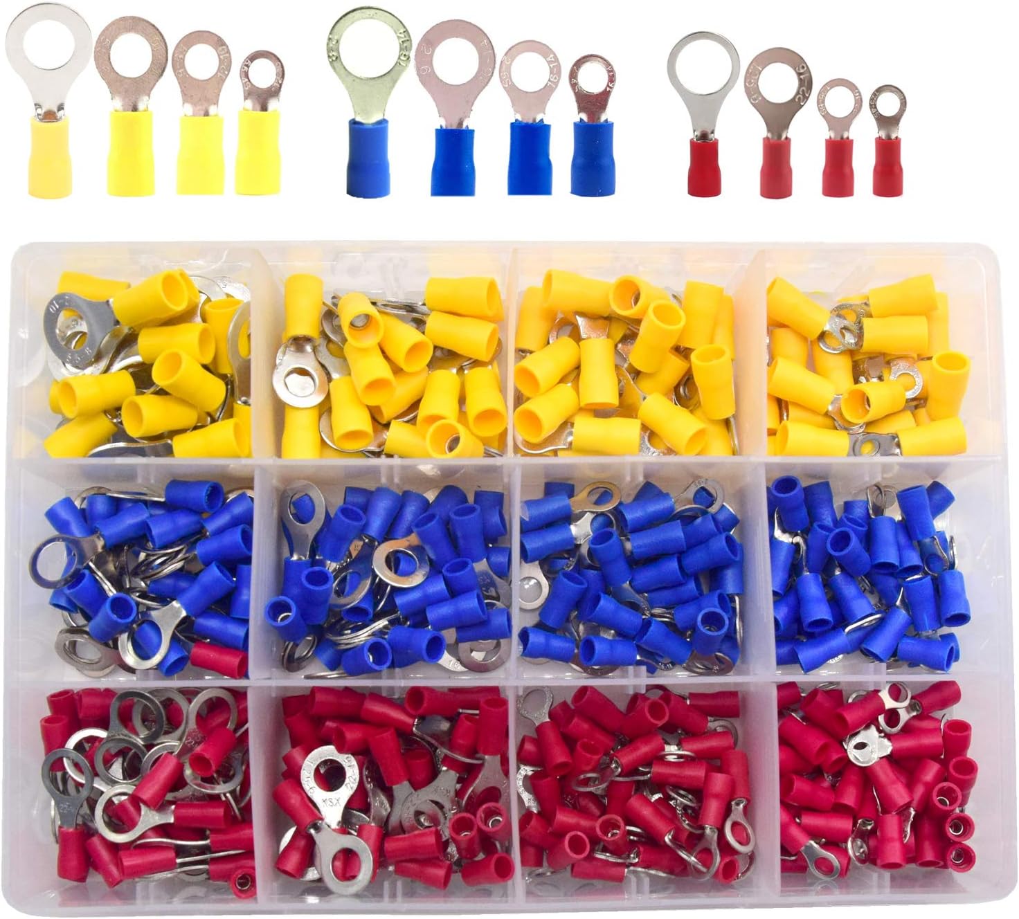 CEEYSEE 360Pcs Insulated Ring TerminalElectrical Wire ConnectorsRing