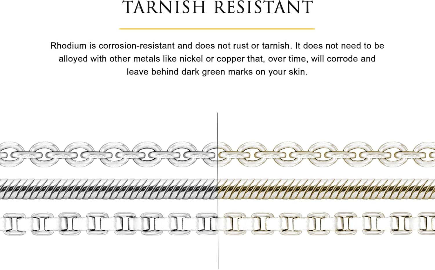 Sterling Silver Chain Necklace for Women - 1mm Tarnish Resistant, Non-Migrating Clasp - Italian Made - 925 Sterling Silver, 14" - 36 - Image 7