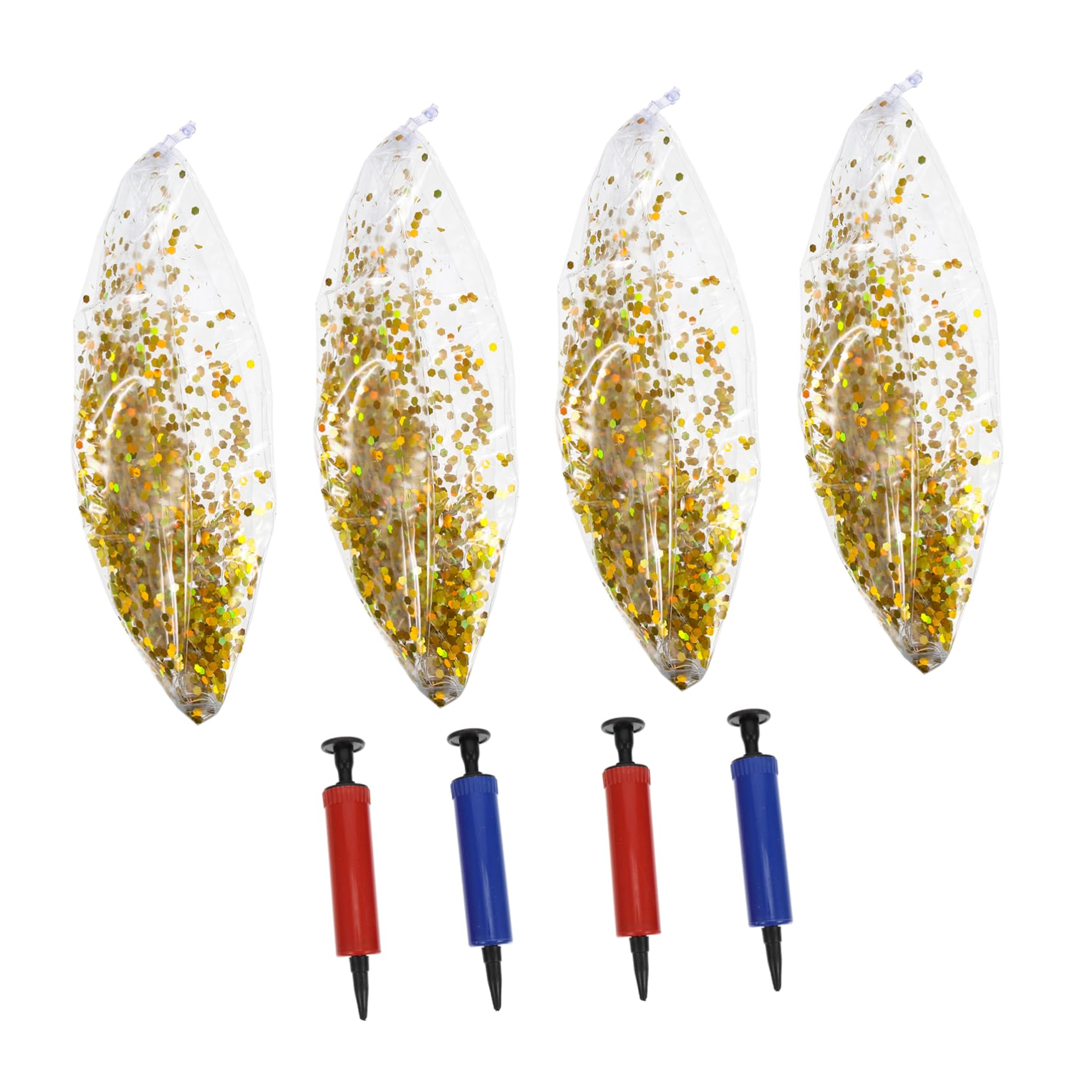 Sosoport Inflatable Beach Balls for Boys and Girls 4pcs Beach Balls Shiny Glitters Pool Party Favors