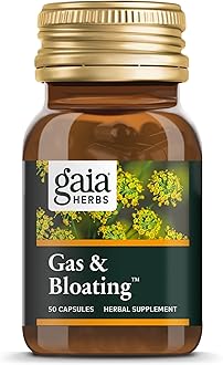 Gas & Bloating - Provides Relief from Occasional Gas and Bloating - with Activated Charcoal, Fennel, Chamomile, Cumin, and Peppermint Leaf Essential Oil - 50 Vegan Capsules (25-Day Supply)