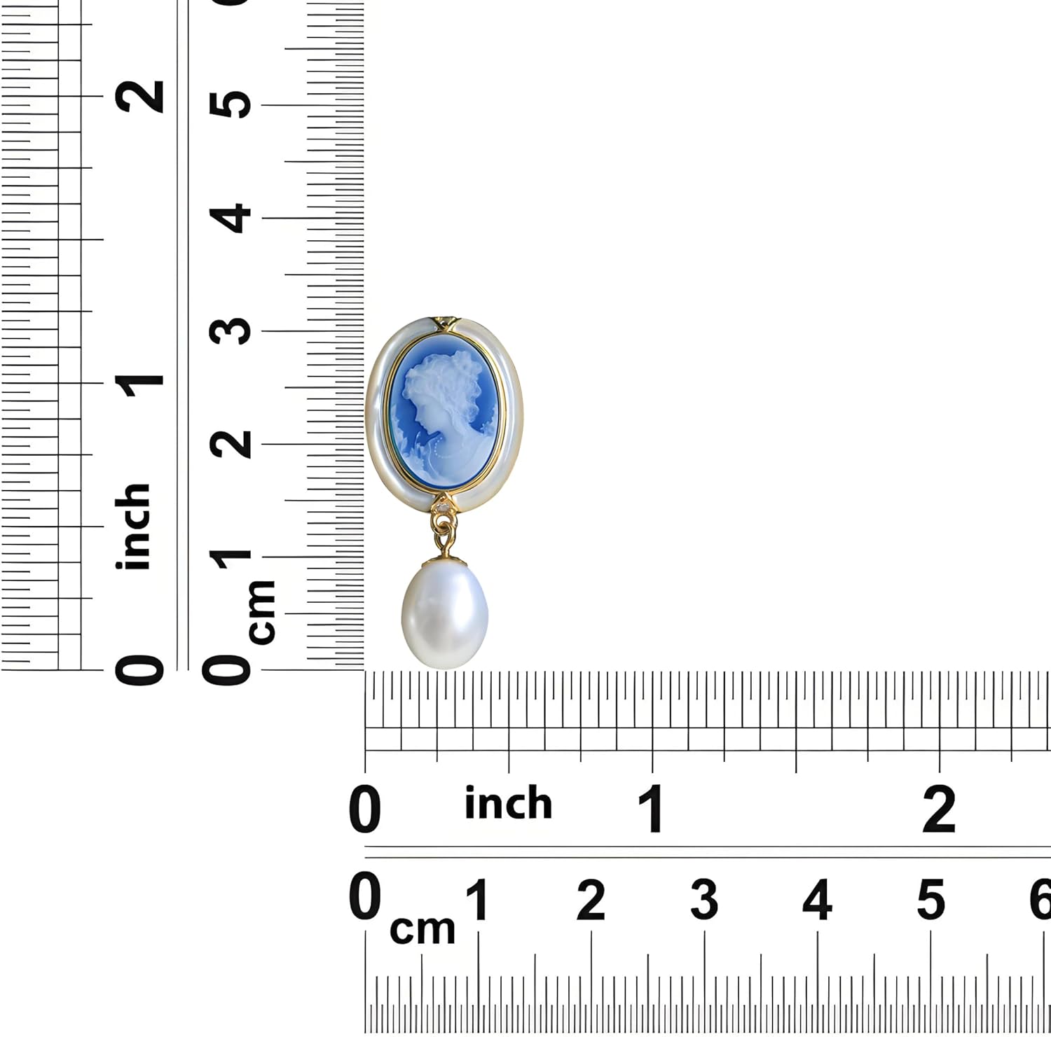 Cameo Earrings in Shell Frame, Vintage Jewelry 925 Sterling Silver Gold Pearl Cameo Stud Drop Earrings for Women