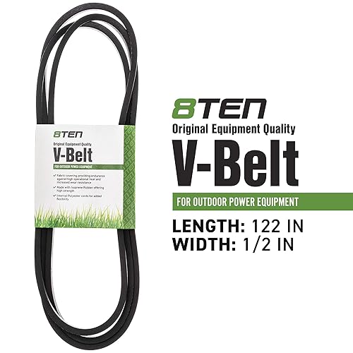 Miniatura 2 de 8TEN V-Drive - Correa de cubierta para Cub Cadet LT1045 i1046 LT1046 954-04153 954-04153A 754-04153 cubierta de 46 pulgadas