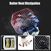 Vista 2 de 2 focos LED para motocicleta con interruptor de 12 V 24 V, luz antiniebla cuadrada blanca, ojos de ángel, luces LED, anillo de halo, luz