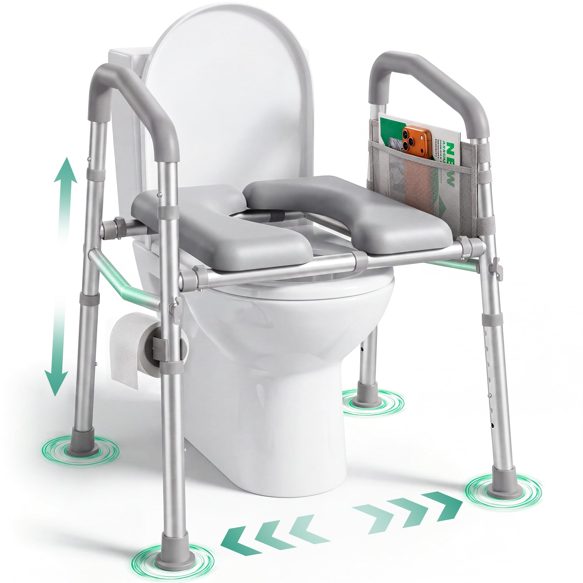PopWise Raised Toilet Seat with Handles