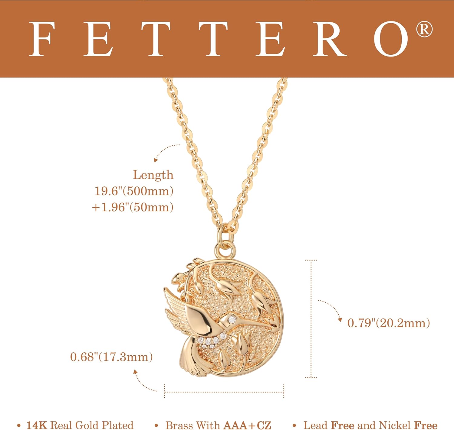 Fettero 14K Gold Plated Coin Pendant Necklace | Ocea Sea Summer Beach Boho Necklace | Adjustable Chain Gold Necklace | CZ Dainty Necklaces for Women - Image 4