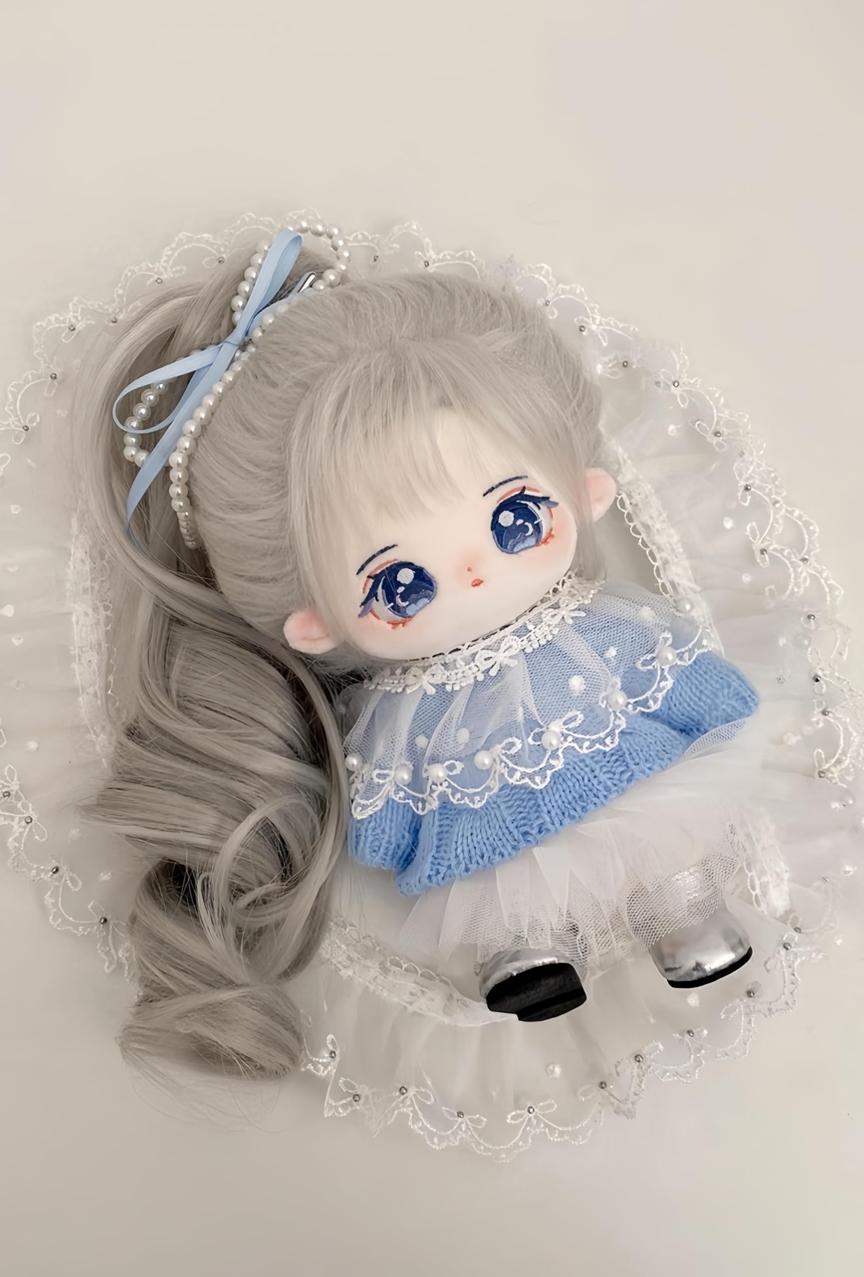 20cm plush doll with Skeleton,Cute Anime Cotton dolls,8 inch,Kawaii Dress up Collection Gift (F)