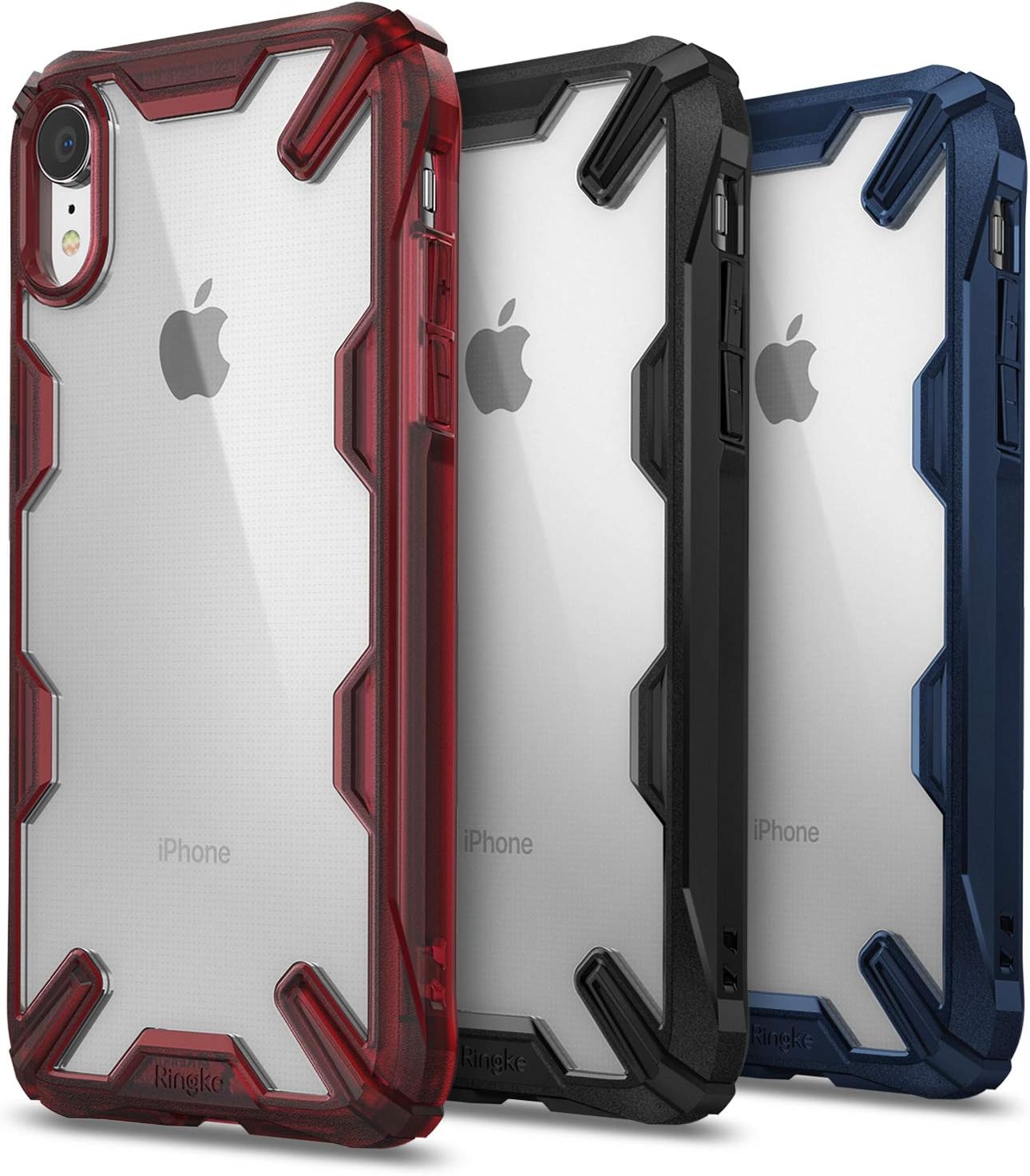 Ringke Fusion X Compatible with iPhone XR Case, Scratch Resistant Invisible PC Barrier Back Cover - Black