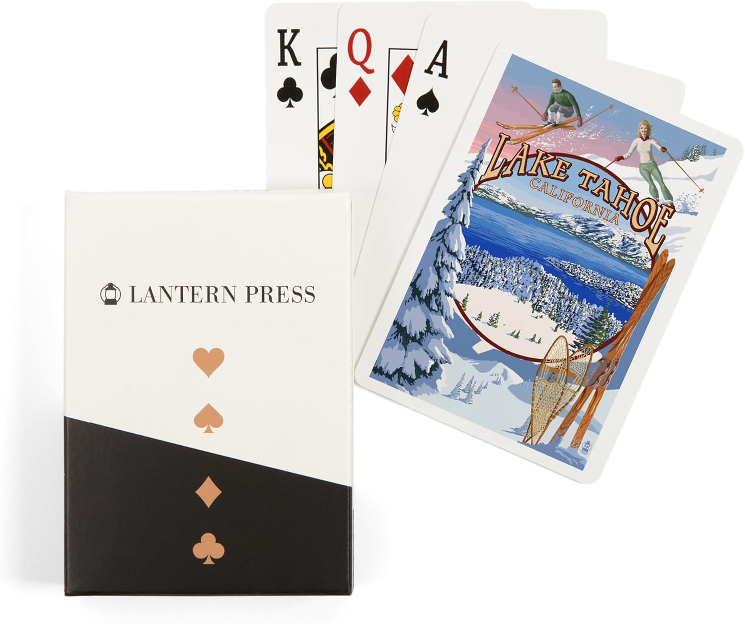 Lantern Press Lake Tahoe, California, Winter Views, 52 Playing Cards for Adults, Poker Size Card Deck