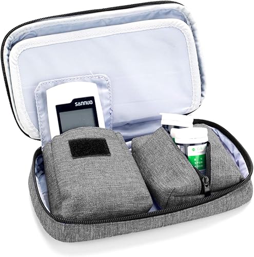 Vista 10 de Estuche de viaje de suministros para diabéticos de Luxja, LX027-02(new), Versión 1, Púrpura, 1