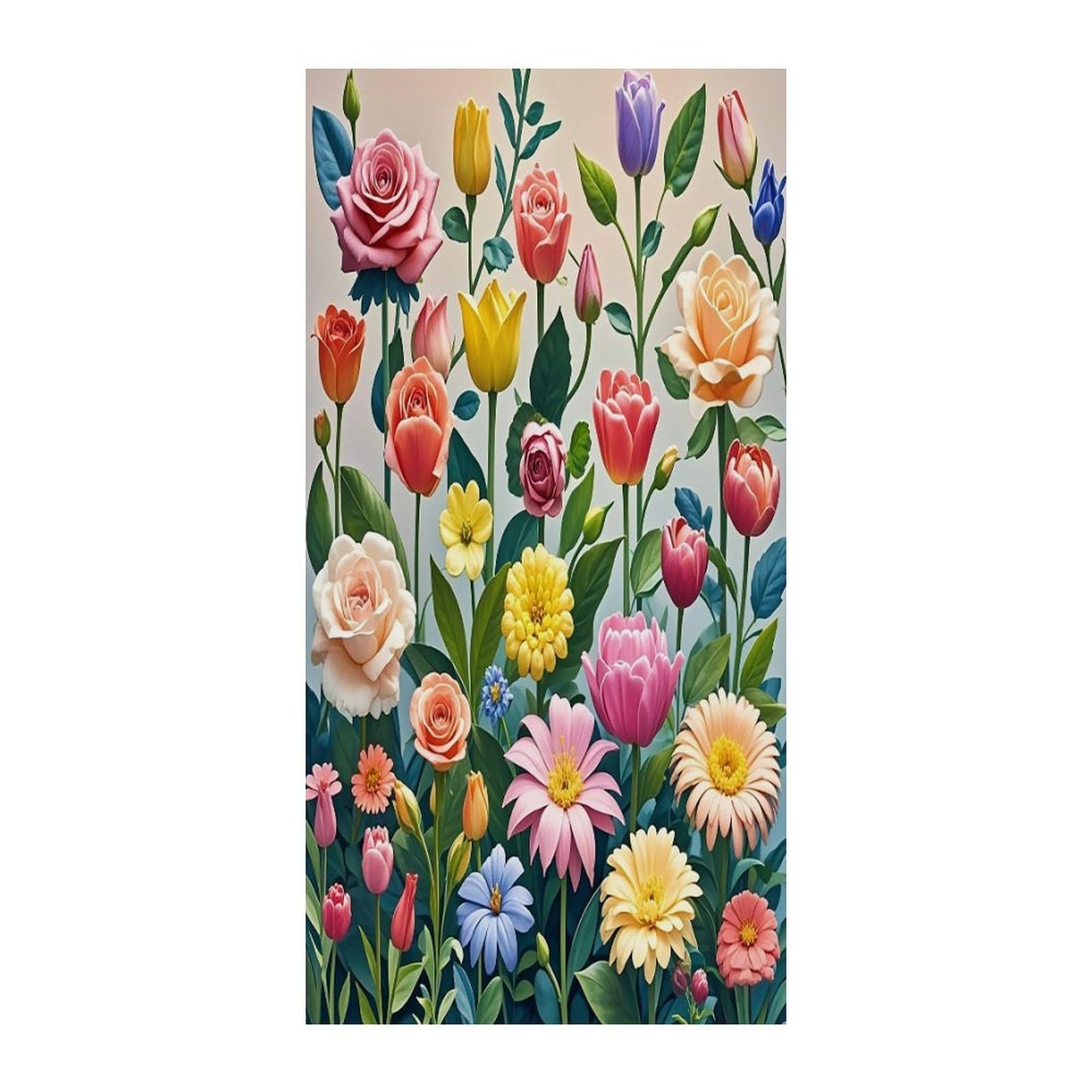 Cortinas de puerta de una sola pieza con acabado opaco denso y elegante estampado botánico