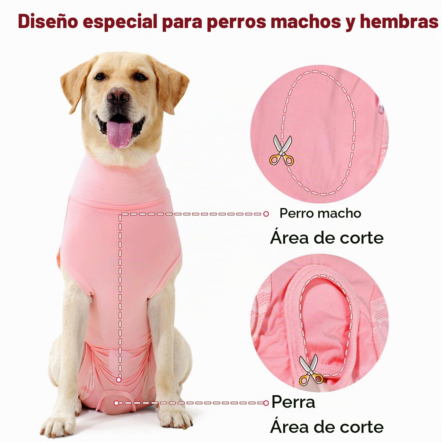 Dotoner Traje de recuperación de cirugía para Perros,Chaleco de recuperación para Perros y Gatos, Ropa quirúrgica médica para Cachorros,Alternativa de Cuello Electrónico y Cono