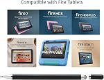 2in1 AMZ Stylo pour Comprimé de Feu pour AMZ Feu HD 10 Stylo, feu Max 11 Stylo, feu HD 8 Stylo, feu 7/Kids/Kids Pro, Compatible avec iOS/Android Tous les appareils tactiles (Noir)