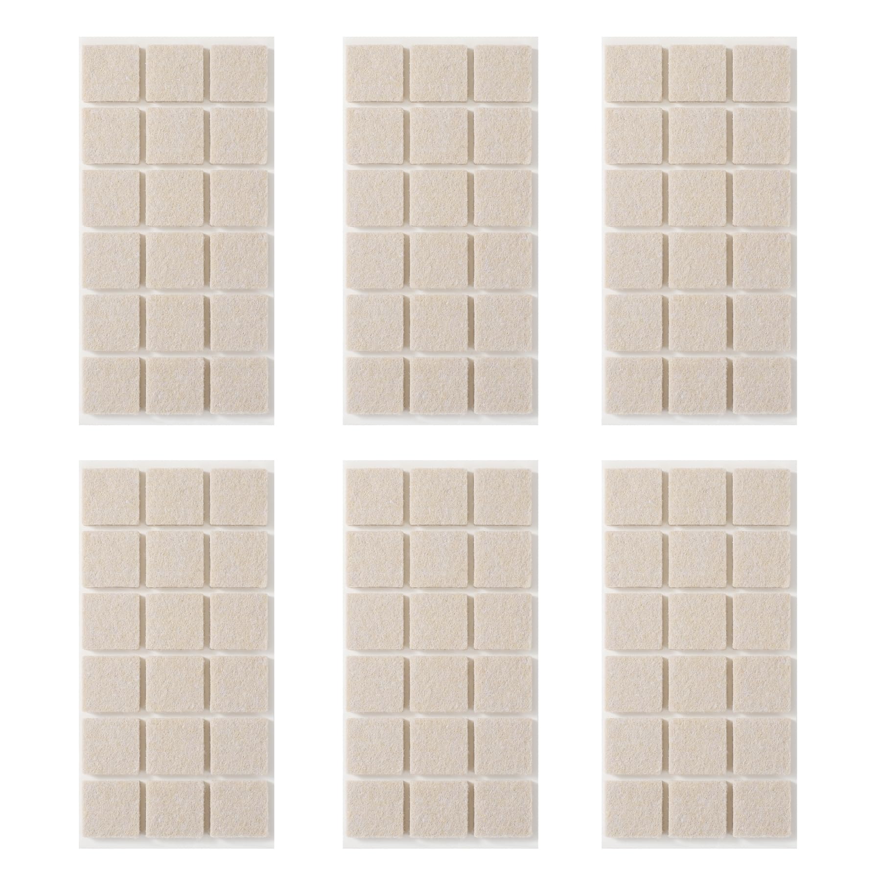Furnigear Felt Furniture Pads for Hardwood Floors - Self Adhesive Chair Felt Pads, Floor Protector for Furniture Feet, Furniture Sliders Moving Your Furniture Smoothly - Anti Scratch 108 Pcs 1" Square