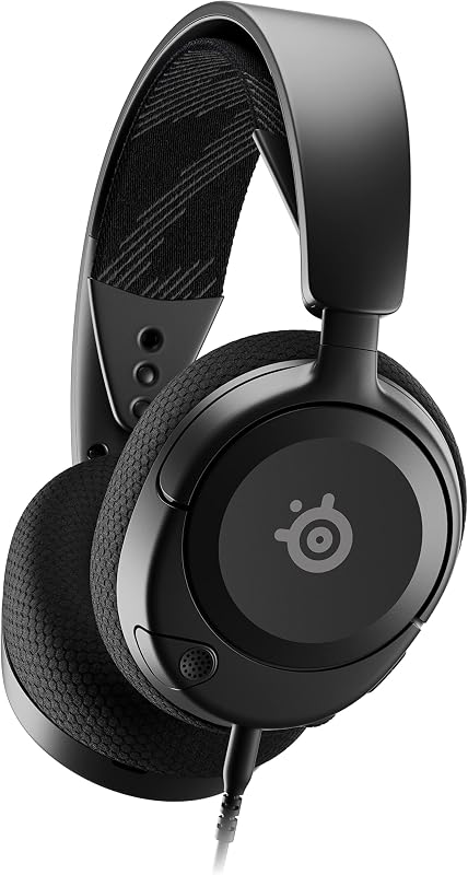 SteelSeries Arctis Nova 1 Gaming Headset – Hi-Fi Driver, 360° Surround Sound, AirWeave Memory Foam fülpárna, zajszűrő mikrofon, PC/PS5/Xbox