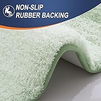 Vista 254 de OLANLY Juego de 2 alfombras de baño de 2 piezas, alfombras de baño de microfibra suave y absorbente y alfombra de inodoro con contorno