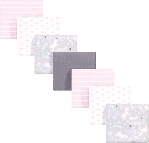 Miniatura 209 de Hudson Baby Paquete de 7 mantas receptoras unisex de franela de algodón para bebé, Dino Friends, talla única Abeja,Azul Verde Dino,Azul