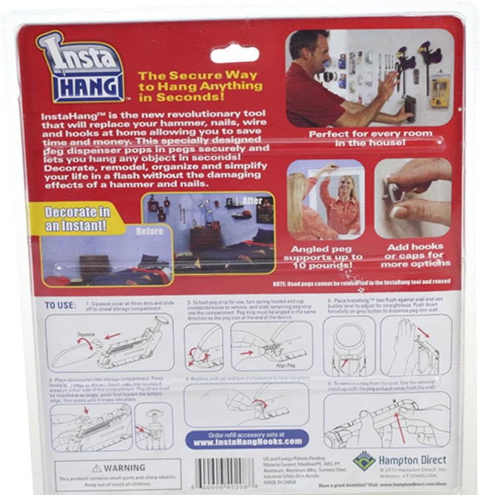 Insta Hang Picture Wall Hook Drywall Seamless Nail Wall Paintings Wall Clock Fasteners Hangers As Seen on Tv Ty633
