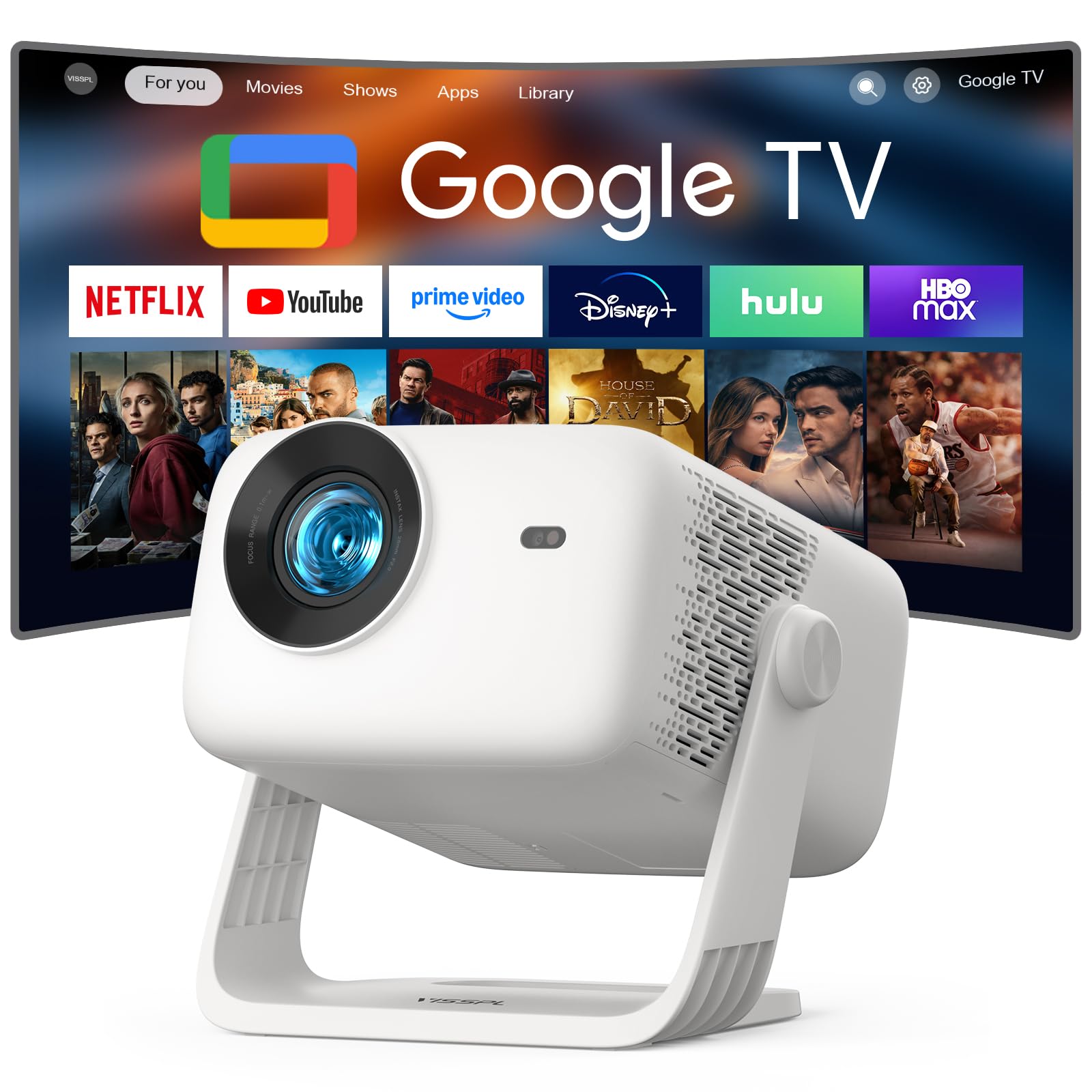 VISSPL Google TV Smart Projector