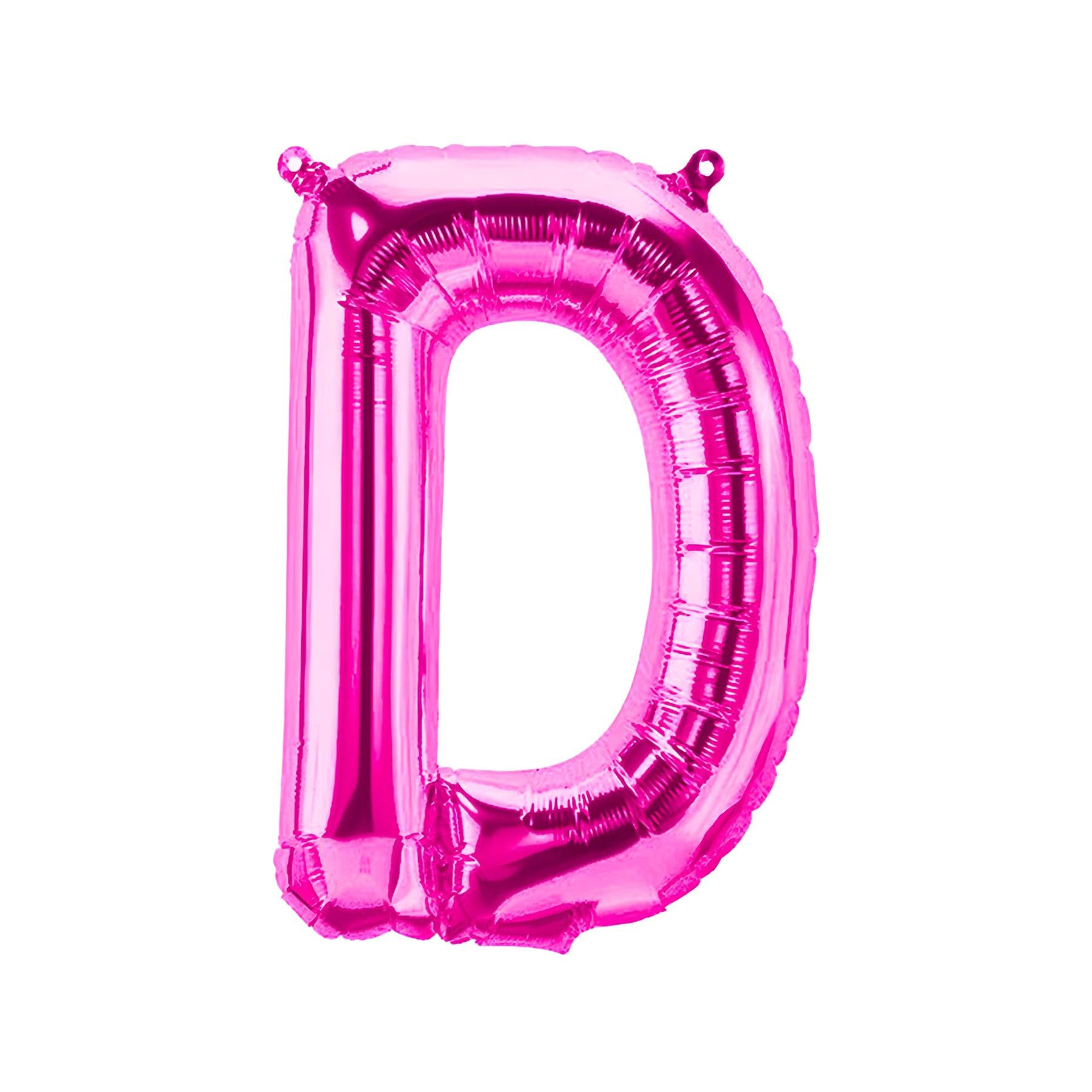 Foil Balloons Letters Pink - 40/80/100 cm for Birthday Wedding Party Decoration Happy Birthday JGA Gift Balloon Graduation Giant Balloon ABI Large XXL Small Mini Pink Girl (40 cm - D)