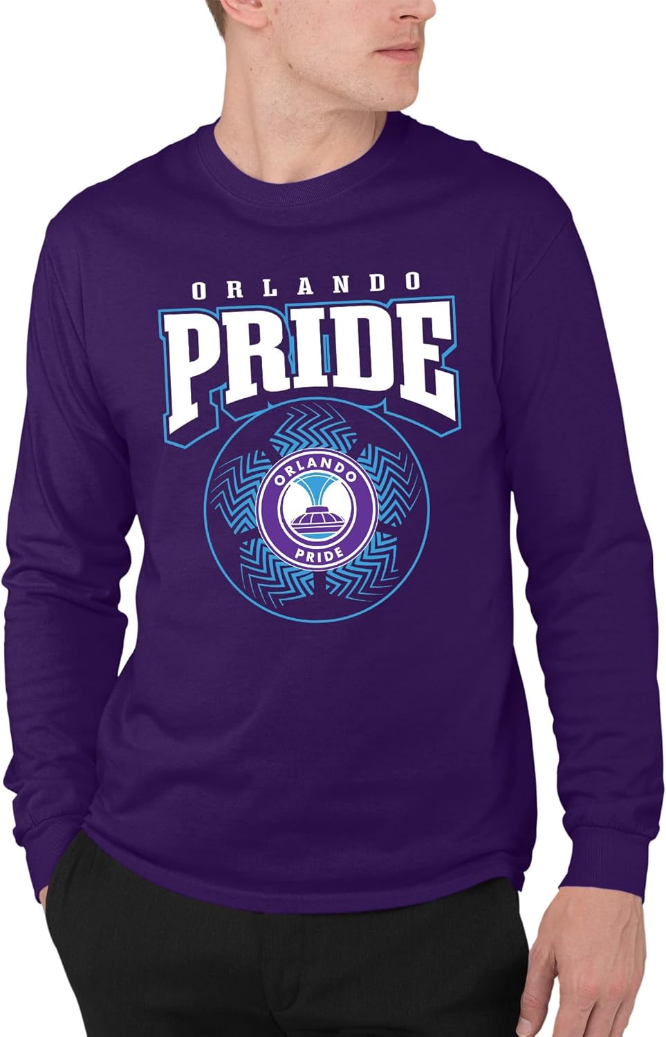 Junk Food NWSL - Game Ball - Officially Licensed Adult Long Sleeve Fan Tee for Men and Women
