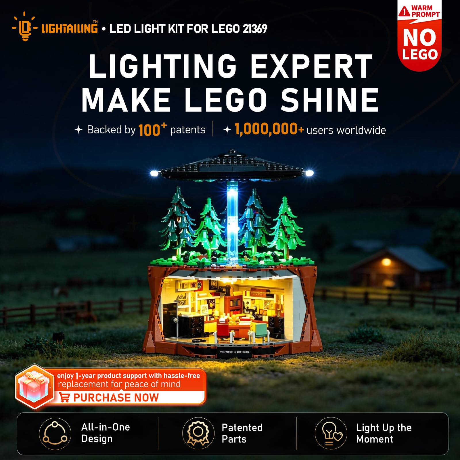 LIGHTAILING Zestaw oświetlenia LED do Lego The X-Files 21369