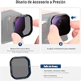 NEEWER 4 Pack Filtre ND Polarisants Compatible avec Insta360 Ace Pro 2, ND8/PL+ND16/PL+ND32/PL+ND64/PL,Non Compatible Version Mise à jour Dotée d'Une Nouvelle Protection Objectif Octogonale Ronde,FL91 - 7