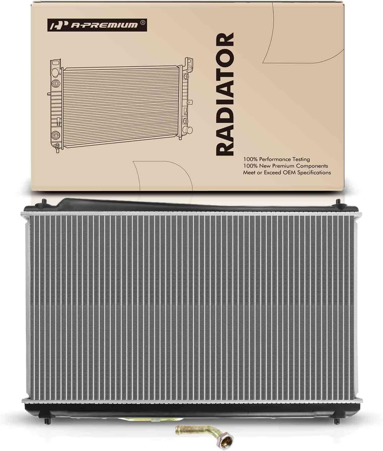 A-Premium Engine Coolant Radiator with Transmission Oil Cooler Compatible with Toyota Avalon 2000 2001 2002 2003 2004 V6 3.0L Automatic Trans. Replace# 8012324, 164000A180