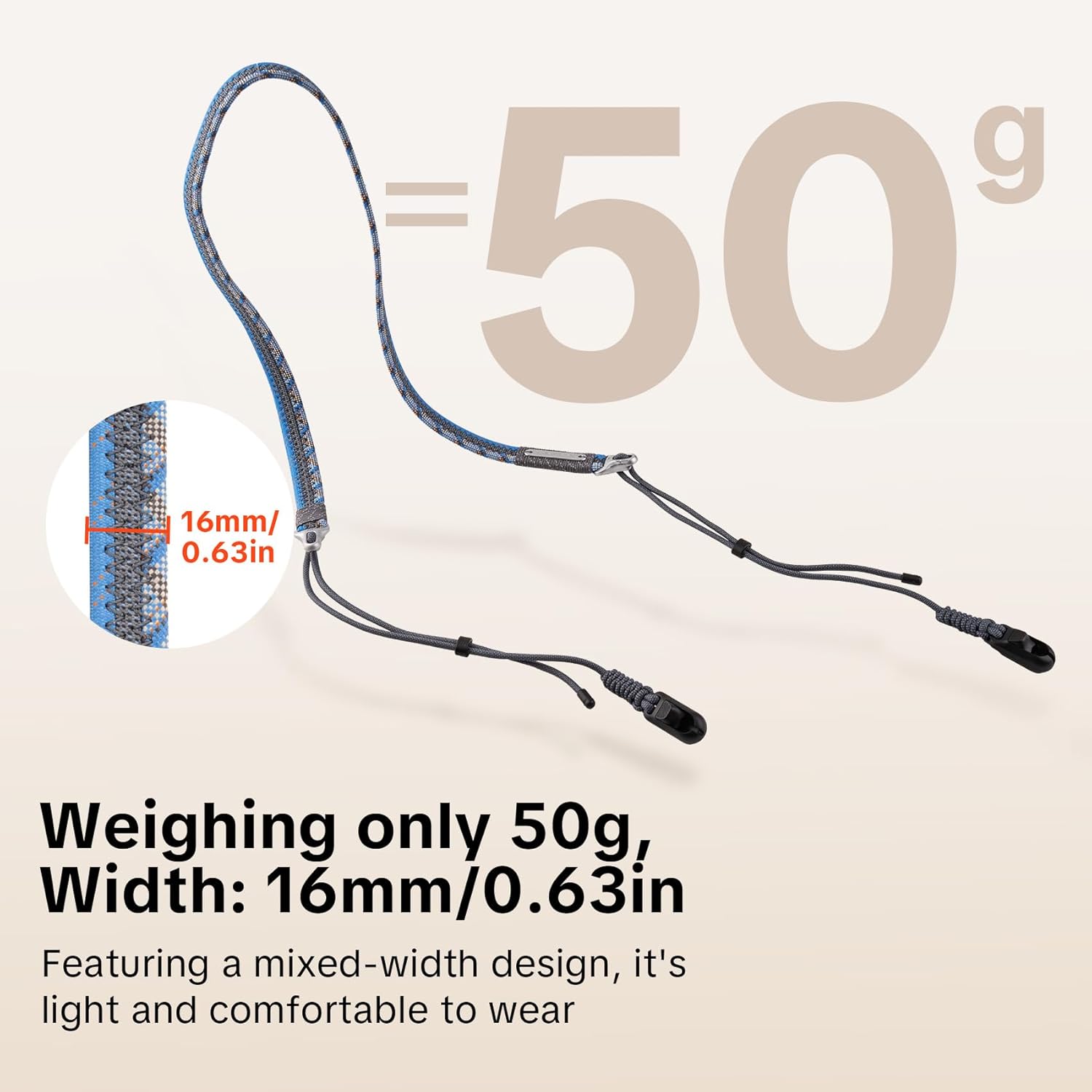 PGYTECH Camera Shoulder Strap Slim Trendy Style, Quick Release Braided Rope Camera Strap Holds 66.1lb, Adjustable Neck Straps for Compact Camera/Mirrorless/Phone for Young Photographers,Twilight Black - Image 7