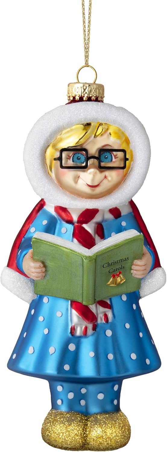 The Ashton-Drake Galleries Mrs. Beasley Glass Ornament Collection, Hand-Painted, 5.5 Inches, Family Affair TV Series (Mrs. Beasley Ornament Set)