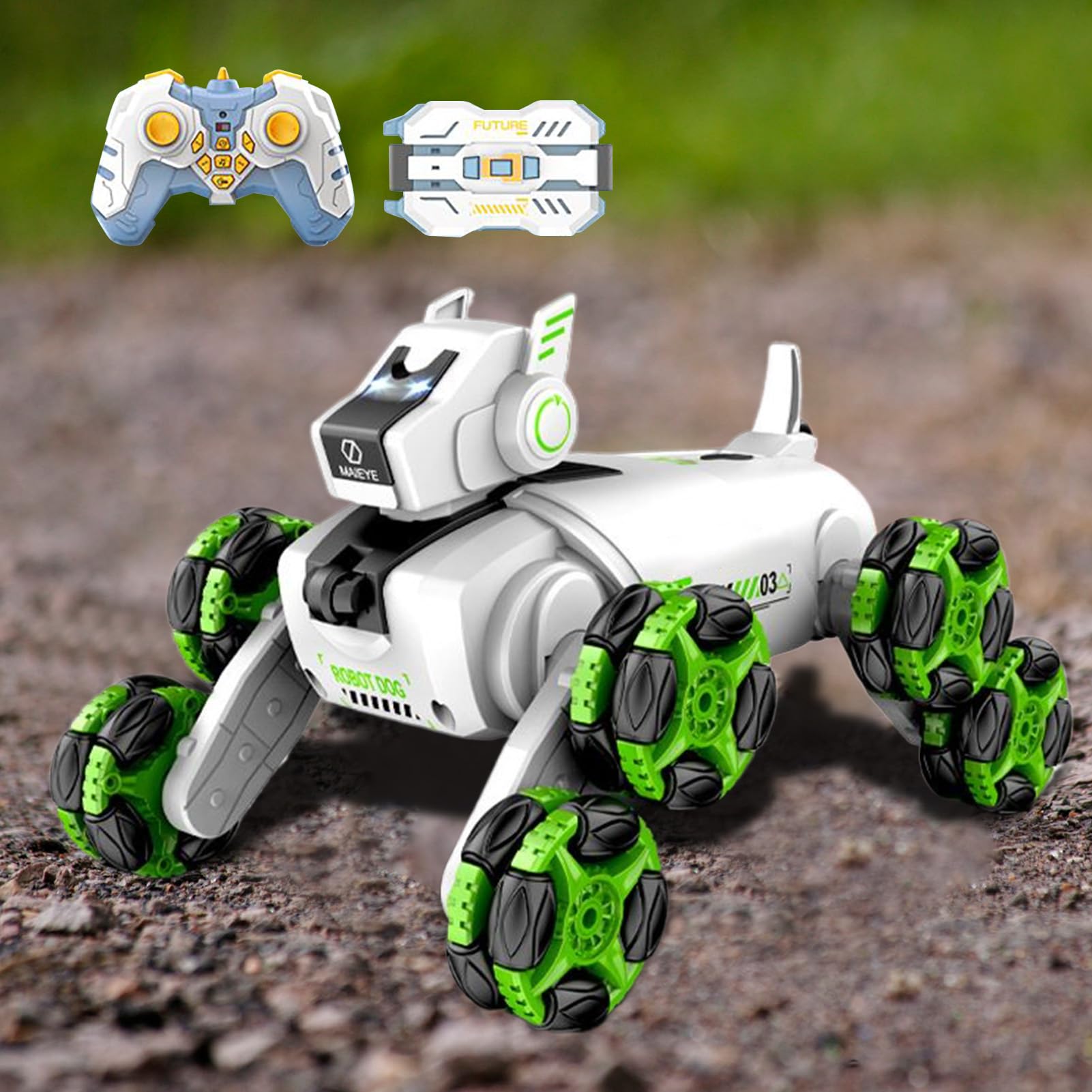 Cucciolo robot, giocattolo robot per cani Cane robot intelligente 8WD | Music & Light Featurd RC Auto giocattoli, animali robotici elettrici per ragazzi ragazze