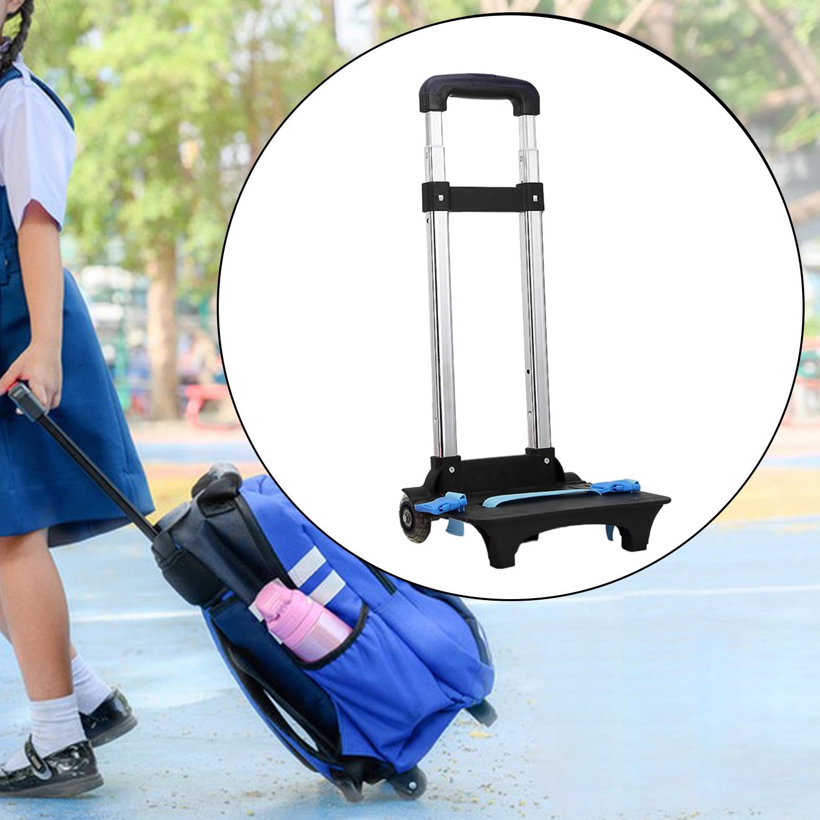Carrello pieghevole per bagagli, carrello a 2 ruote per viaggi, ufficio, campeggio, design compatto e portatile, ideale per un facile trasporto di bagagli e merci