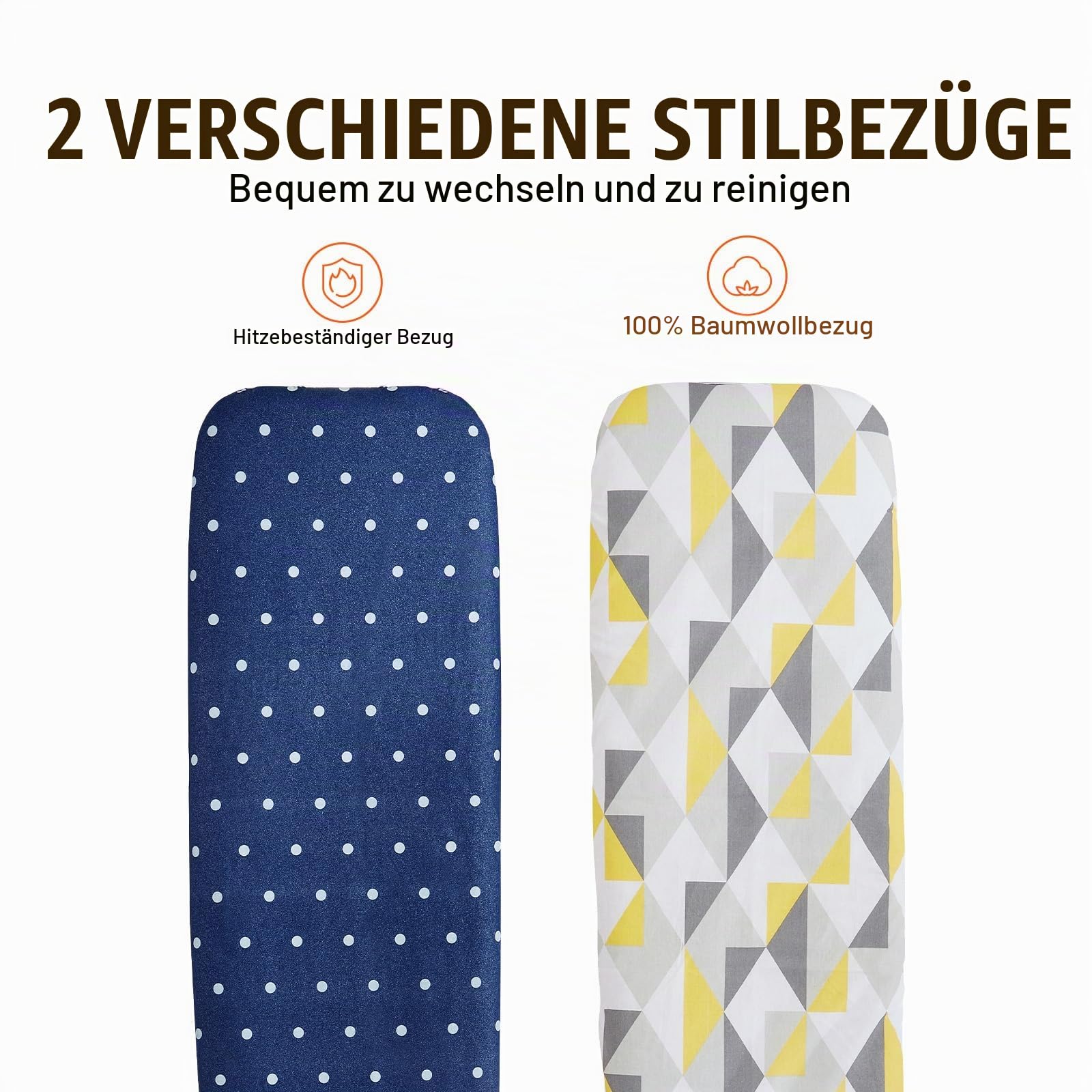 VEVOR Bügelbrett Dampfbügelbrett Dampfbügeltisch mit Bügeleisenablage, 4 Schichten Klappbarer Bügeltisch 1400 x 370 mm Bügelfläche, 10 Höhenverstellbar 640–970 mm 30 kg Belastbar Blau Bügeln